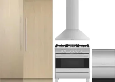 5 Piece Package Includes Refrigerator, Freezer, Range, Hood And Dishwasher